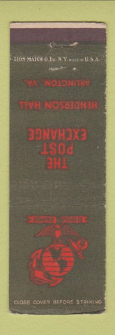 Matchbook Cover - Post Exchange Henderson Hall Arlington VA Marines