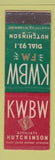 Matchbook Cover - KWBW Radio FM Hutchinson KS 93.1