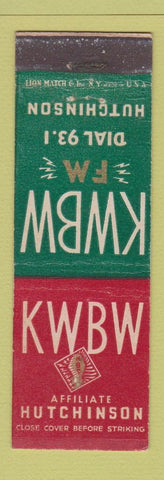 Matchbook Cover - KWBW Radio FM Hutchinson KS 93.1
