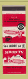 Matchbook Cover - KROD TV Channel 4 El Paso TX CBS