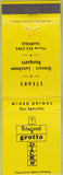 Matchbook Cover - Seafood Grotto Dick's Fairfield CA yellow