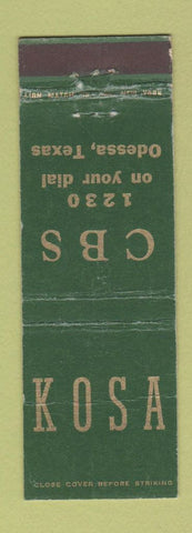 Matchbook Cover - KOSA Radio CBS Odessa TX 1230 Chas King