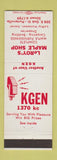 Matchbook Cover - KGEN Radio Porterville CA LeRoy's Maple Furniture