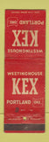 Matchbook Cover - Westinghouse KEX Radio Portland OR WORN
