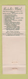 Matchbook Cover - Rochelle's Restaurant Long Beach CA WEAR