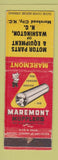 Matchbook Cover - Maremont Mufflers Washington NC Morehead City WEAR