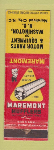 Matchbook Cover - Maremont Mufflers Washington NC Morehead City WEAR