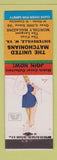 Matchbook Cover - United Matchonians Match Club Sisterville WV pinup