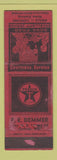 Matchbook Cover - FE Demmer Texaco oil gas Gotham WI POOR STRIKER WORN