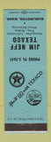 Matchbook Cover - Jim Neff Texaco oil gas Burlington WA Sky Chief