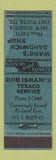 Matchbook Cover - Ware's Sandwich Fort Worth TX Isham's Texaco oil gas MISPRINT