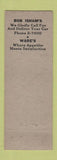 Matchbook Cover - Ware's Sandwich Fort Worth TX Isham's Texaco oil gas MISPRINT