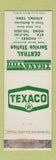 Matchbook Cover - Central Texaco oil gas Athens TX WEAR