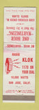 Matchbook Cover - KLOK Radio Dry Cleaning Santa Clara CA WORN