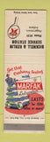 Matchbook Cover - Bicknell & Kerlin Texaco oil gas Hagerstown IN low phone #
