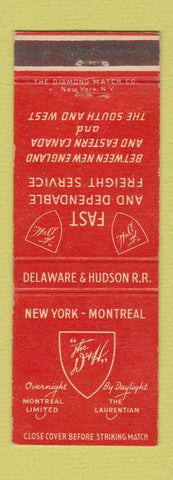 Matchbook Cover - Delaware & Hudson Railroad