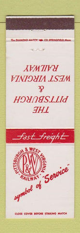 Matchbook Cover - Pittsburgh and West Virginia Railroad