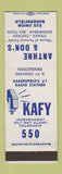 Matchbook Cover - KAFY Radio Bakersfield CA Anthe & Don's Restaurant