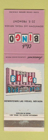Matchbook Cover - Club Bingo Las Vegas NV casino