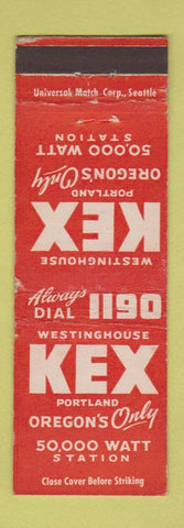 Matchbook Cover - Westinghouse KEX Radio Portland OR 1190 WEAR