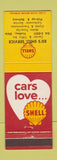 Matchbook Cover - Ed's Shell oil gas Findlay OH