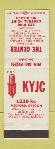 Matchbook Cover - KYJC Radio Medford OR The Center Central Point