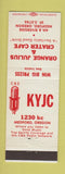Matchbook Cover - KYJC Radio Medford OR Orange Julius Crater Cafe