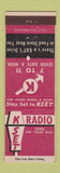 Matchbook Cover - KSET Radio Kay's Drive In Food El Paso? TX