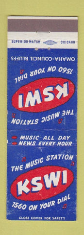 Matchbook Cover - KSWI Radio Omaha NE Council Bluffs IA