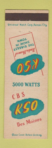 Matchbook Cover - KSO Radio Des Moines IA