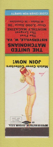 Matchbook Cover - United Matchonians Match Club Sisterville WV pinup