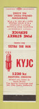 Matchbook Cover - KYJC Radio Medford OR Pine St Shell oil gas Central Point OR