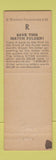 Matchbook Cover - KYOS Radio Merced CA Tenaya Motel Mariposa CA low phone #