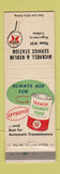 Matchbook Cover - Texaco oil gas Bicknell Kerlin Hagerstown IN low phone #