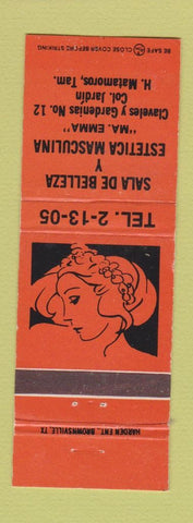 Matchbook Cover - Sala De Belleza Salon? H Matamoros Mexico girlie WEAR