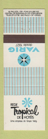 Matchbook Cover - Tede Tropical De Hotels Sao Paulo Brazil