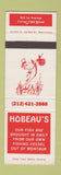 Matchbook Cover - Hobeau's Restaurant seafood New York City?