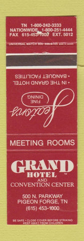 Matchbook Cover - Grand Hotel Pigeon Forge TN