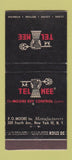 Matchbook Cover - Tel Key Moore Key Controls New York City 30 Stick