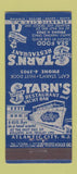 Matchbook Cover - Starns Restaurant Atlantic City NJ Yacht Bar 30 Stick