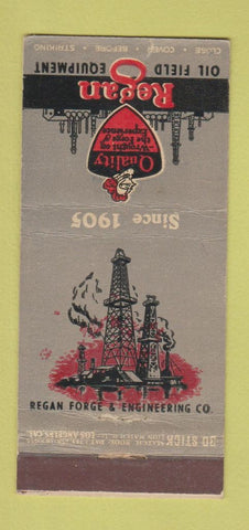 Matchbook Cover - Regan Oil Field Equipment 1948 30 Stick
