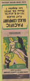 Matchbook Cover - Pacific Glass Co Los Angeles CA pinup WEAR