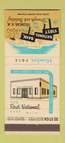 Matchbook Cover - First National Bank Tucumcari NM 30 Stick
