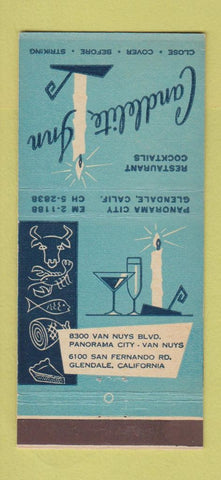 Matchbook Cover - Candlelite Inn Panorama City Glendale CA 30 Stick