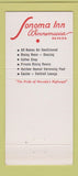 Matchbook Cover - Sonoma Inn Winnemucca NV casino 30 Stick