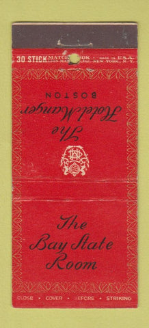 Matchbook Cover - Hotel Manger Boston MA Bay State Room 30 Stick