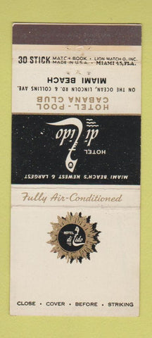 Matchbook Cover - Hotel Di Lido Miami Beach FL 30 Stick