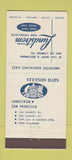 Matchbook Cover - Lundstrom Hats Stetson San Francisco CA 30 Stick