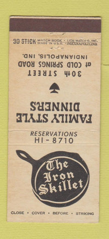 Matchbook Cover - The Iron Skillet Indianapolis IN 30 Stick