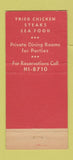 Matchbook Cover - The Iron Skillet Indianapolis IN 30 Stick